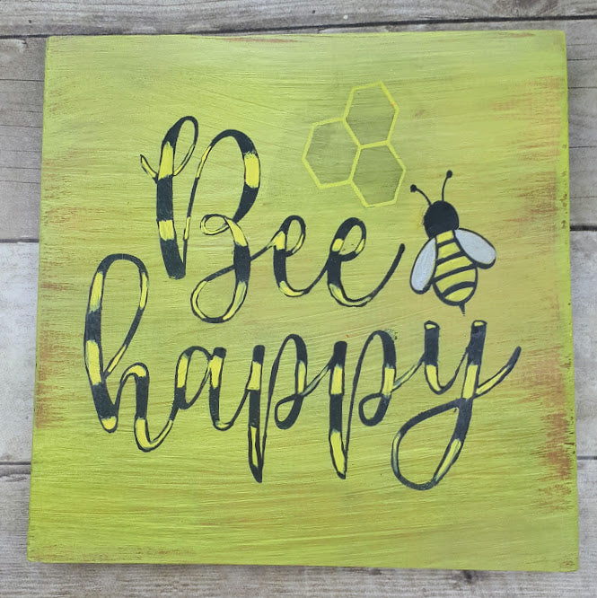 Bee Happy Vinyl Cut Out