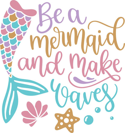 Mermaid Waves Vinyl Cut Out