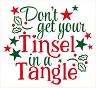Don't Get Your Tinsel In A Tangle Wood Art