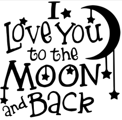 Love You To the Moon Wood Art