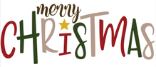 Merry Christmas Vinyl Cut Out, Rectangle