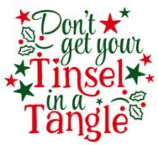 Tinsel In a Tangle Vinyl Cut Out