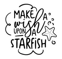 Wish Upon A Starfish Vinyl Cut Out